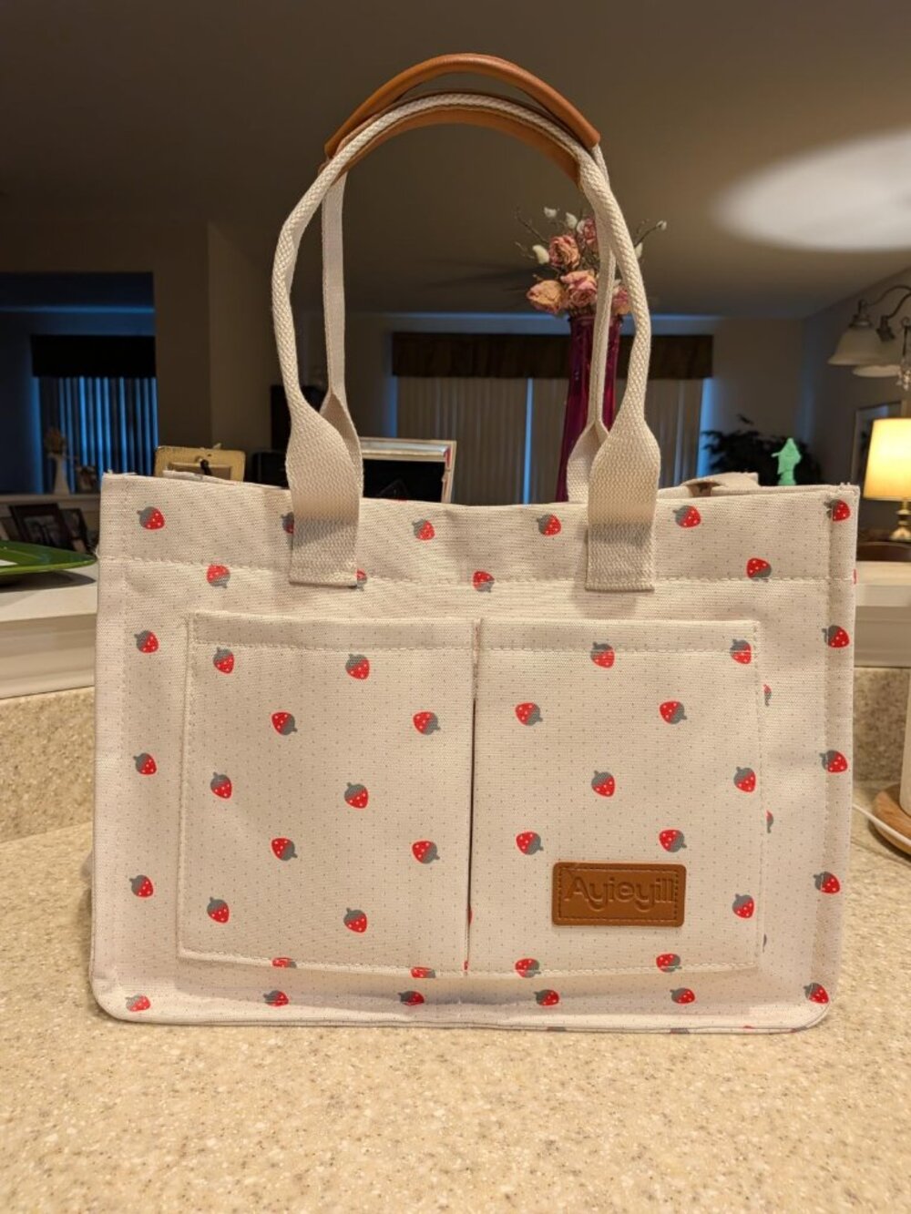 Strawberry womens tote bag